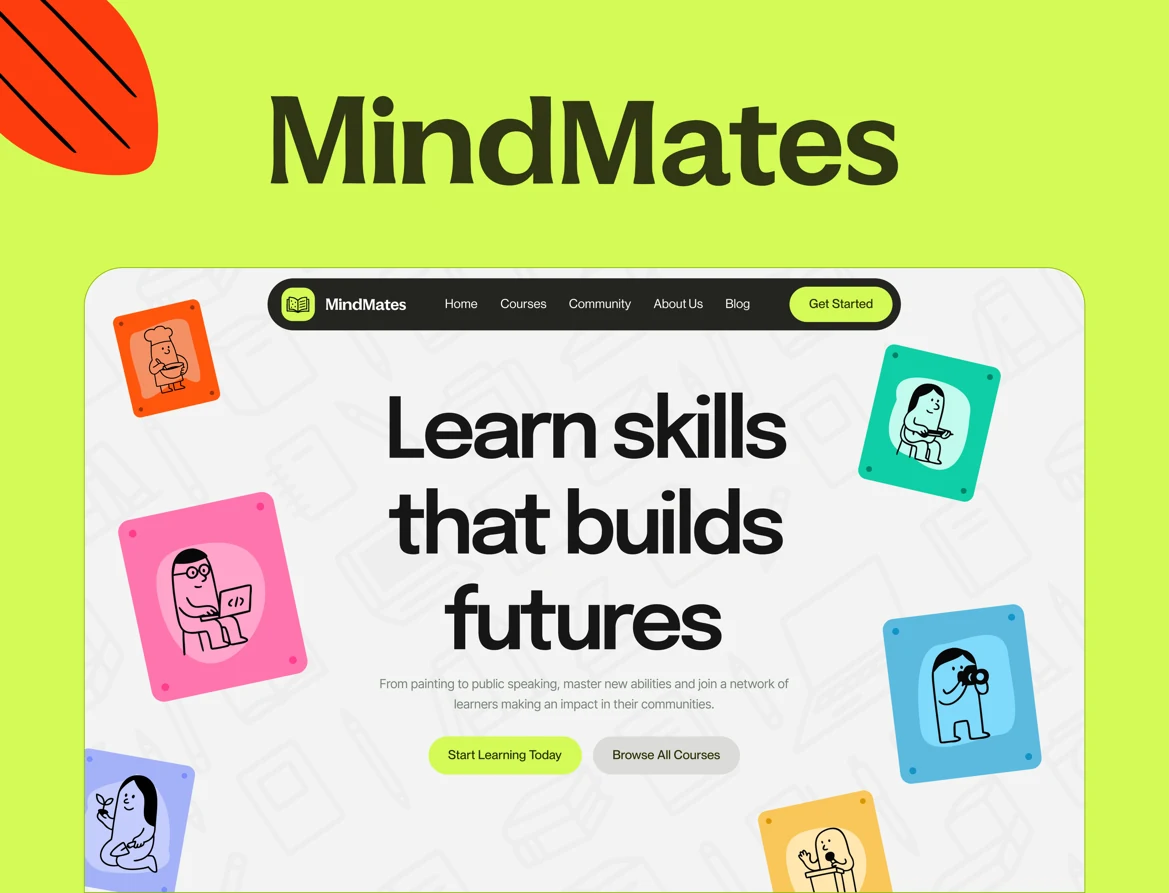 Mindmates website design